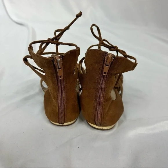 TOPSHOP Tan Gladiator Sandals in Size 8 - Picture 3 of 5